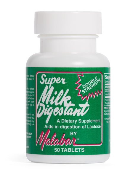 Malabar Super Milk Digestant Original Formula Double Strength 50 Tablets