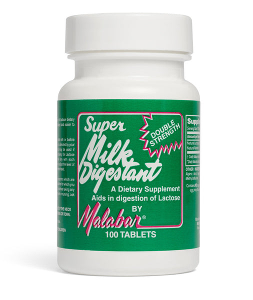 Malabar Super Milk Digestant Original Formula Double Strength 100 Tablets