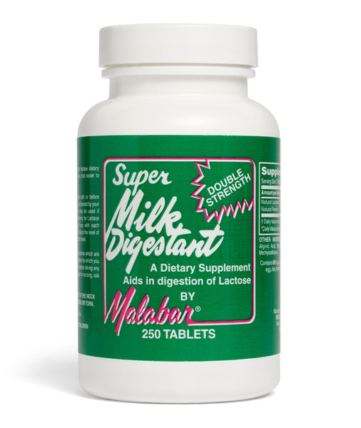 Malabar Super Milk Digestant Original Formula Double Strength 250 Tablets